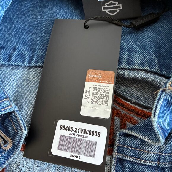 NWT Harley-Davidson Women's Bar & Shield Denim Jacket in Medium Indigo - Picture 8 of 12